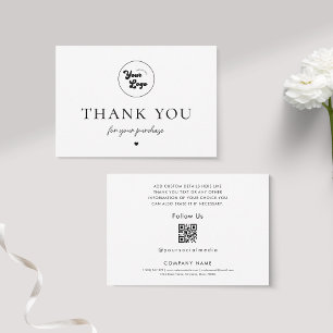 Fügen Sie Ihren eigenen benutzerdefinierten Logo Q Dankeskarte