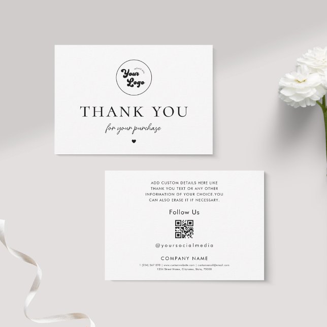 Fügen Sie Ihren eigenen benutzerdefinierten Logo Q Dankeskarte (Von Creator hochgeladen)