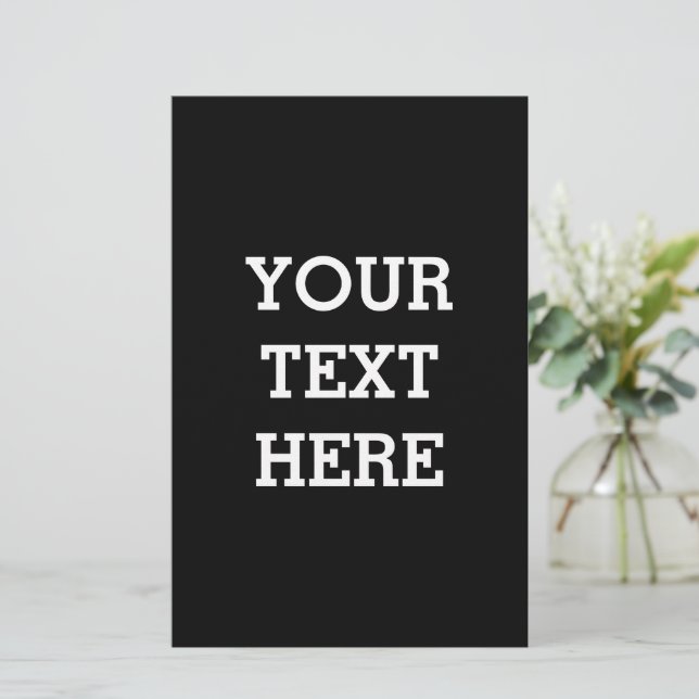 Fügen Sie Ihren eigenen benutzerdefinierten Text h Briefpapier (Stehend Vorderseite)