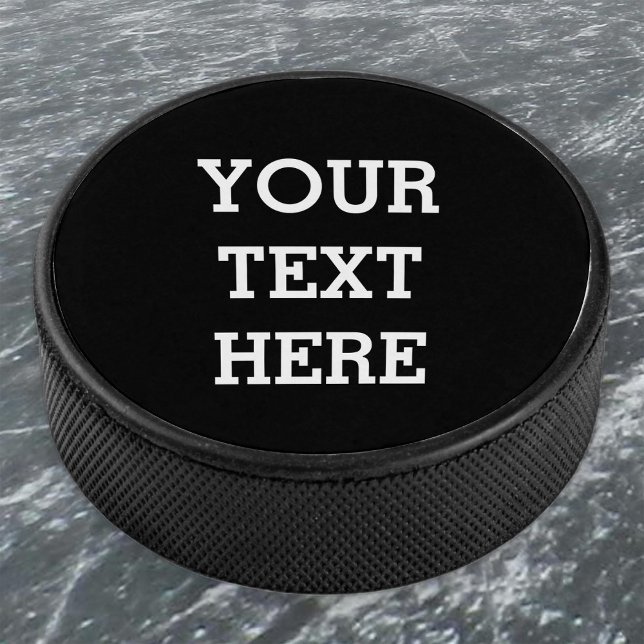 Fügen Sie Ihren eigenen benutzerdefinierten Text h Eishockey Puck (Von Creator hochgeladen)