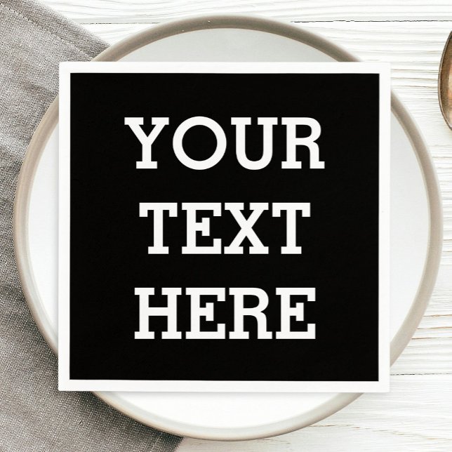 Fügen Sie Ihren eigenen benutzerdefinierten Text h Serviette (Von Creator hochgeladen)