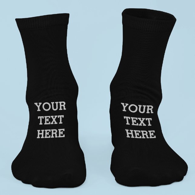 Fügen Sie Ihren eigenen benutzerdefinierten Text h Socken (Von Creator hochgeladen)