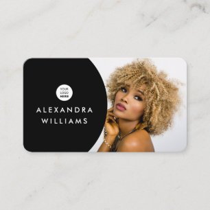 Fügen Sie Ihren eigenen Bild QR Code & Logo Modern Visitenkarte