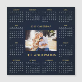 Fügen Sie Ihren eigenen Familienfoto-Kalender 2026 Magnetkarte