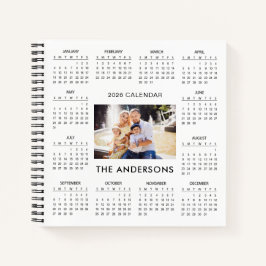 Fügen Sie Ihren eigenen Familienfoto-Kalender 2026 Notizbuch