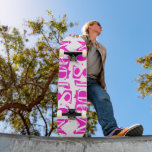 Fügen Sie Ihren eigenen Individuelle Name Personal Skateboard<br><div class="desc">Fügen Sie Ihre eigenen Individuelle Name Personalisiert Skateboard Features Ihrem personalisierten Namen in modernen Hot-Rosa Typografie auf einem einfachen weißen Hintergrund. Personalisieren Sie diese, indem Sie den Text in dem dafür vorgesehenen Textfeld bearbeiten. Geben Sie Ihrem Lieblingskateboarder zu Weihnachten, Geburtstag oder Ihrer BESTE FREUNDIN ein maßgeschneidertes Geschenk, ein personalisiertes Skateboard....</div>