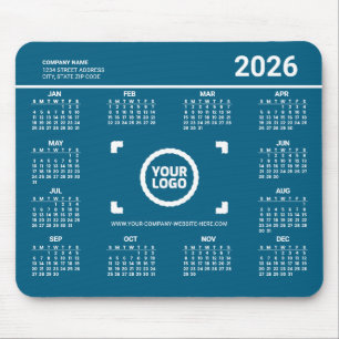 Fügen Sie Ihren eigenen Logo 2026 Kalender Mauspad