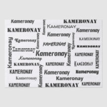 Fügen Sie Ihren eigenen Namen Schwarz und Weiß ben