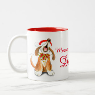 Fügen Sie Ihren eigenen Namen Weihnachtsgesang Hun Zweifarbige Tasse