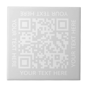 Fügen Sie Ihren eigenen QR-Code-Text hinzu Minimal Fliese