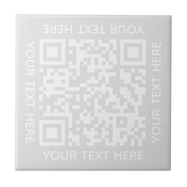 Fügen Sie Ihren eigenen QR-Code-Text hinzu Minimal Fliese (Vorderseite)