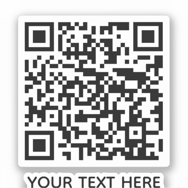 Fügen Sie Ihren eigenen QR Code Text Scan Minimal  Aufkleber (Vorderseite)
