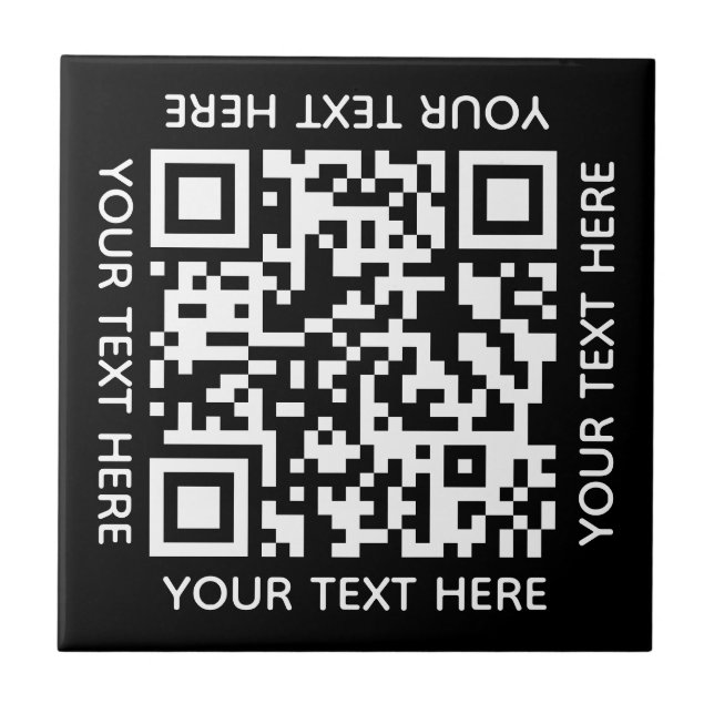 Fügen Sie Ihren eigenen QR Code Text Scan Minimal  Fliese (Vorderseite)