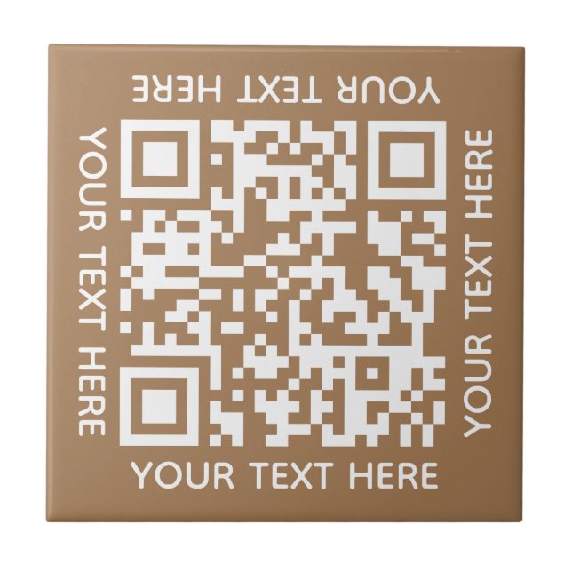 Fügen Sie Ihren eigenen QR Code Text Scan Minimal  Fliese (Vorderseite)