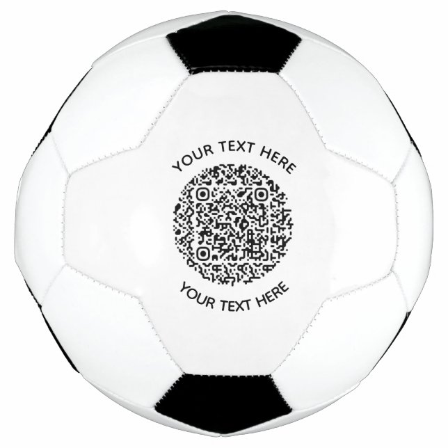 Fügen Sie Ihren eigenen QR Code Text Scan Minimal  Fußball (Vorderseite)