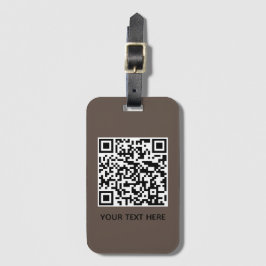 Fügen Sie Ihren eigenen QR Code Text Scan Minimal  Gepäckanhänger