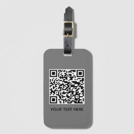 Fügen Sie Ihren eigenen QR Code Text Scan Minimal  Gepäckanhänger