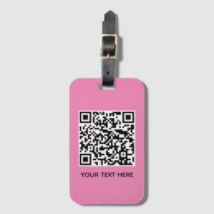 Fügen Sie Ihren eigenen QR Code Text Scan Minimal Gepäckanhänger