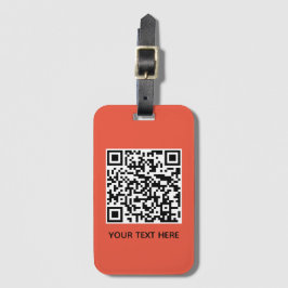 Fügen Sie Ihren eigenen QR Code Text Scan Minimal  Gepäckanhänger