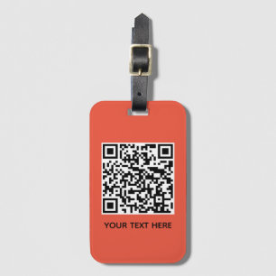 Fügen Sie Ihren eigenen QR Code Text Scan Minimal Gepäckanhänger