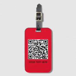 Fügen Sie Ihren eigenen QR Code Text Scan Minimal  Gepäckanhänger