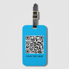 Fügen Sie Ihren eigenen QR Code Text Scan Minimal  Gepäckanhänger