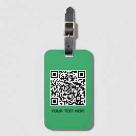 Fügen Sie Ihren eigenen QR Code Text Scan Minimal  Gepäckanhänger