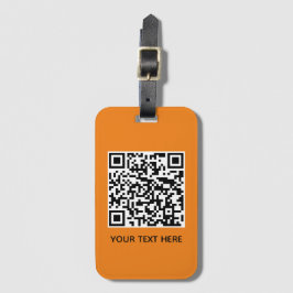 Fügen Sie Ihren eigenen QR Code Text Scan Minimal  Gepäckanhänger
