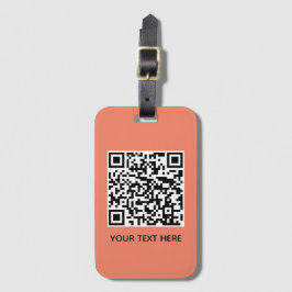 Fügen Sie Ihren eigenen QR Code Text Scan Minimal  Gepäckanhänger