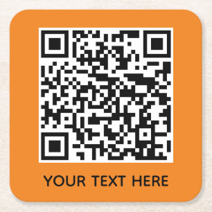 Fügen Sie Ihren eigenen QR Code Text Scan Minimal Rechteckiger Pappuntersetzer