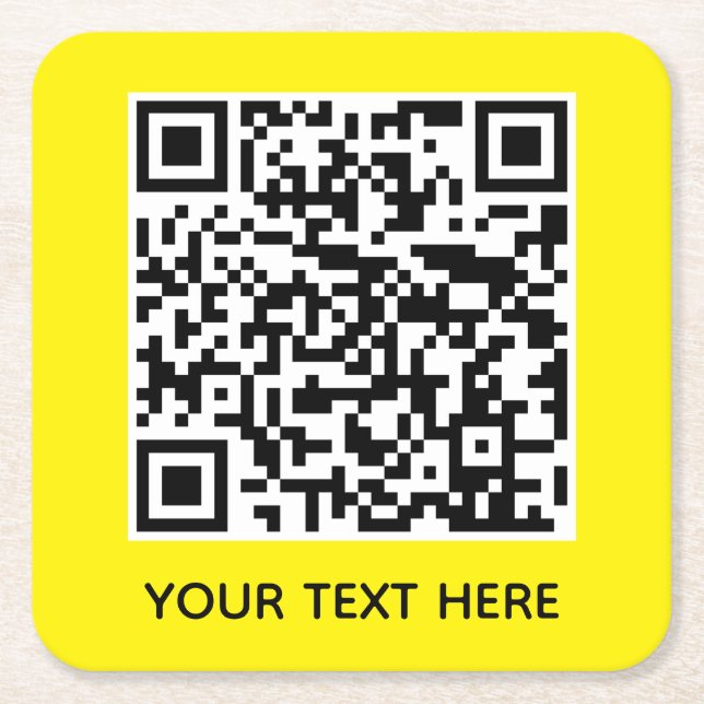 Fügen Sie Ihren eigenen QR Code Text Scan Minimal  Rechteckiger Pappuntersetzer (Vorderseite)