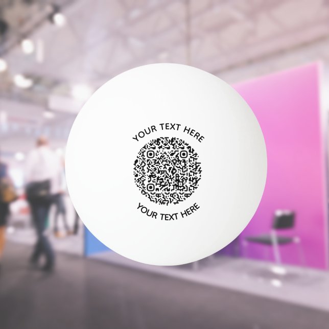 Fügen Sie Ihren eigenen QR Code Text Scan Minimal  Tischtennisball (Add your own round QR Code text Scan Minimal lost Ping Pong Ball)