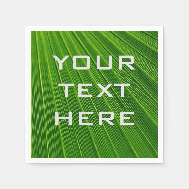 Fügen Sie Ihren eigenen Text grün hinzu Serviette (Vorderseite)