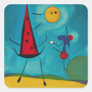 Fügen Sie Ihren eigenen Text Guten Morgen Quadratischer Aufkleber