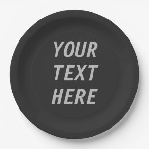 Fügen Sie Ihren eigenen Text hinzu Pappteller