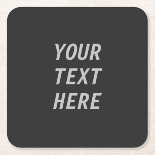 Fügen Sie Ihren eigenen Text hinzu  Rechteckiger Pappuntersetzer