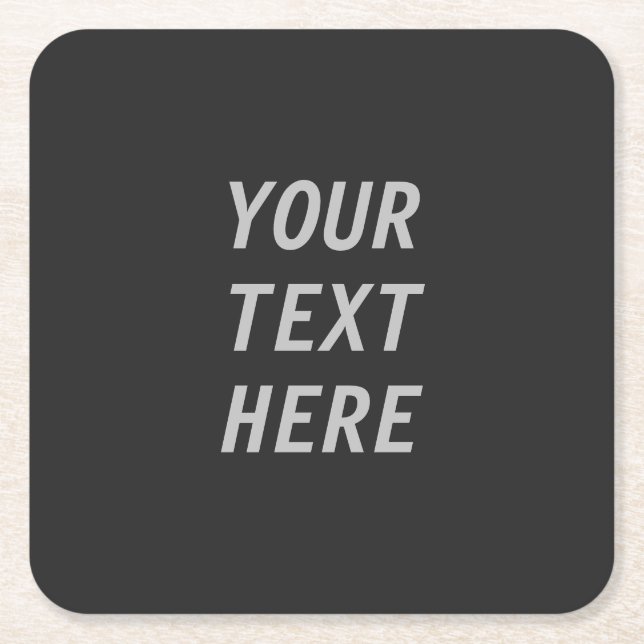 Fügen Sie Ihren eigenen Text hinzu  Rechteckiger Pappuntersetzer (Vorderseite)