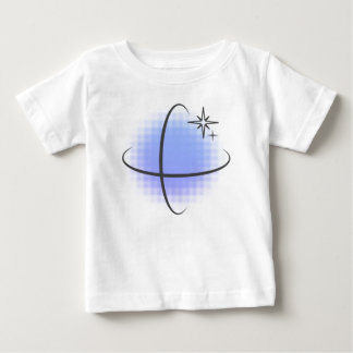 Fügen Sie Ihren eigenen Text hinzu: Retro Blau Ato Baby T-shirt
