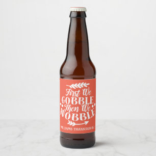 Fügen Sie Ihren eigenen Text lustigen Erntedank Sl Bierflaschenetikett