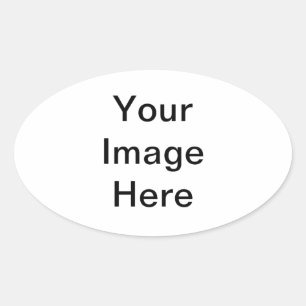 Fügen Sie Ihren eigenen Text oder Logo hinzu Ovaler Aufkleber