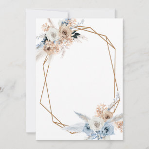 fügen Sie Ihren eigenen Text Pampass staubblau geo Einladung