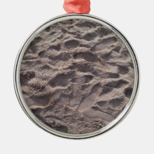 Fügen Sie Ihren eigenen Text, schreiben Sie Sand,  Silbernes Ornament