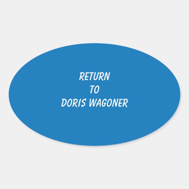 FÜGEN SIE IHREN EIGENEN TEXT-STICKER CLASSIC ROUND OVALER AUFKLEBER (Vorderseite)