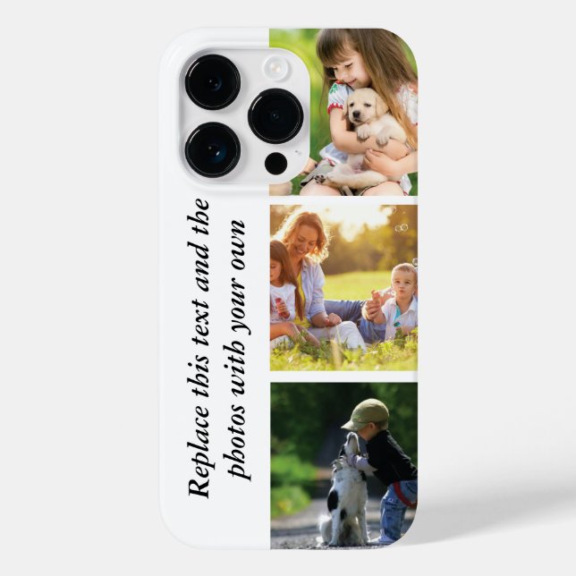 Fügen Sie Ihren eigenen Text und Bilder hinzu Case-Mate iPhone Hülle (Rückseite)