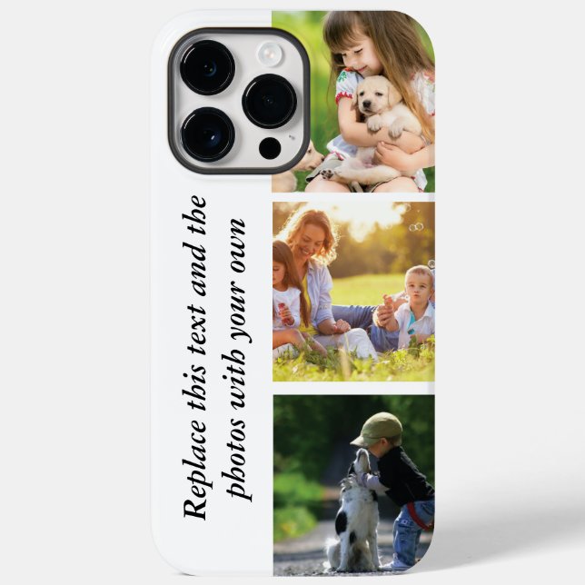 Fügen Sie Ihren eigenen Text und Bilder hinzu Case-Mate iPhone Hülle (Rückseite)