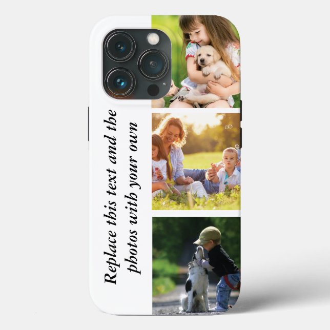 Fügen Sie Ihren eigenen Text und Bilder hinzu Case-Mate iPhone Hülle (Rückseite)