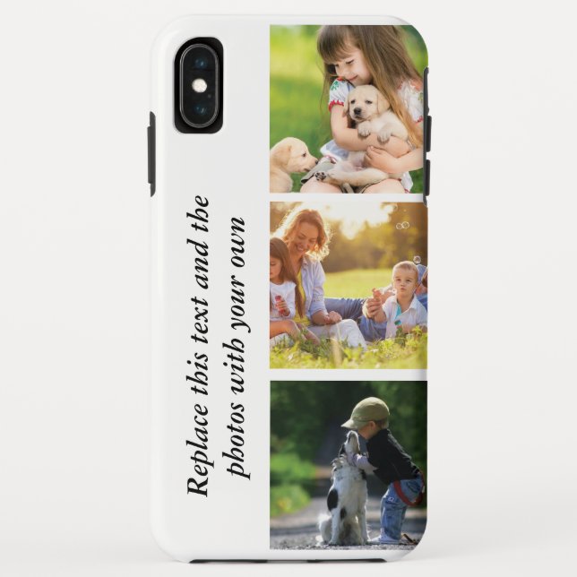Fügen Sie Ihren eigenen Text und Bilder hinzu Case-Mate iPhone Hülle (Rückseite)