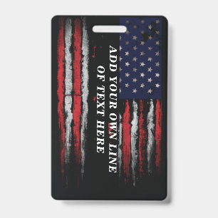 Fügen Sie Ihren eigenen Text unter der amerikanisc Ausweis