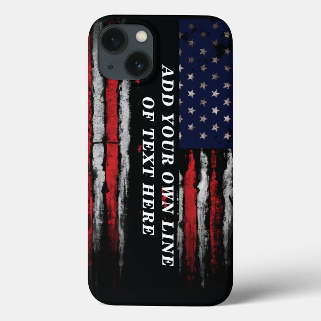 Fügen Sie Ihren eigenen Text unter der amerikanisc Case-Mate iPhone Hülle (Rückseite)