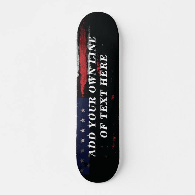 Fügen Sie Ihren eigenen Text unter der amerikanisc Skateboard (Vorne)